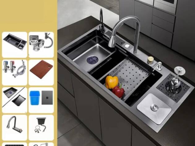 Évier multifonction en acier inoxydable 304